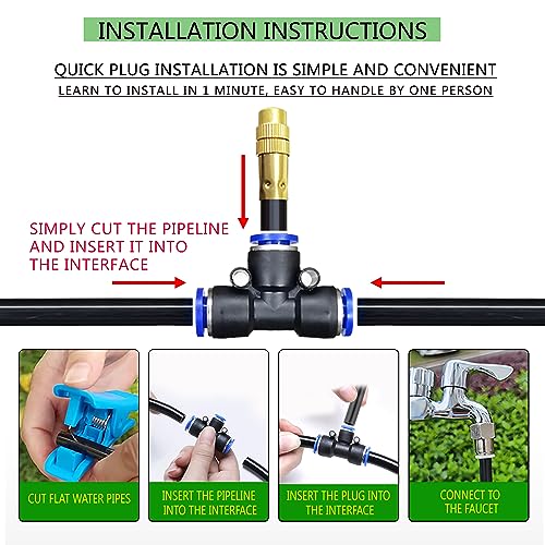 49.21FT 360° Adjustable Drip Irrigation System for Garden