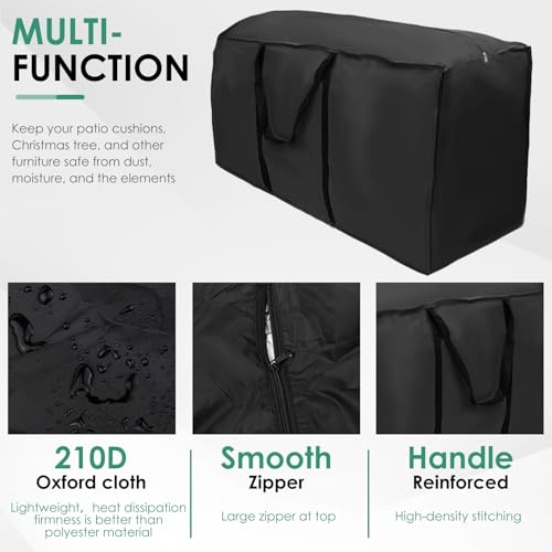 Extra Large Outdoor Cushion Storage Bags 68in Zippered Patio Storage Bag