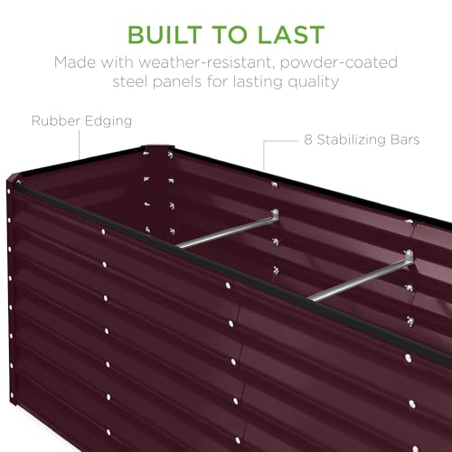 8x2x2ft Raised Outdoor Metal Garden Bed