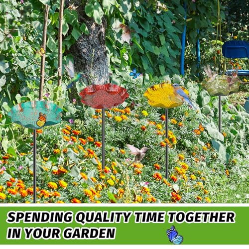 4PCS Hummingbird Bird Bath for Outside