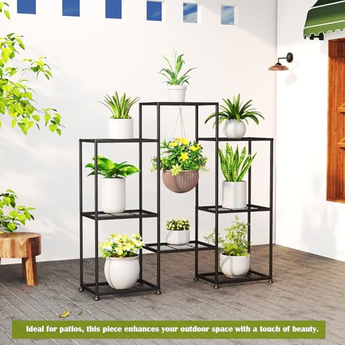 Metal Plant Stand Indoor Metal Plant Stands Outdoor Tiered Plant Shelf for Multiple Plants