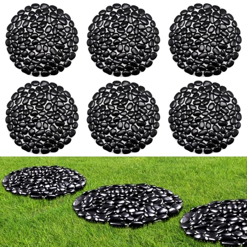 10in River Rock Stepping Stones Set (6 Count)