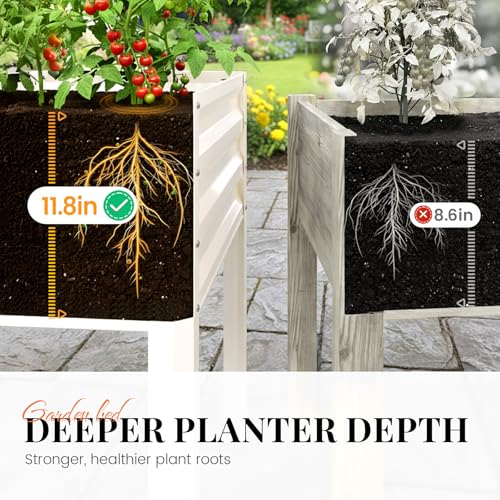 Large Raised Garden Bed with Large & Cover 48×24×56 in