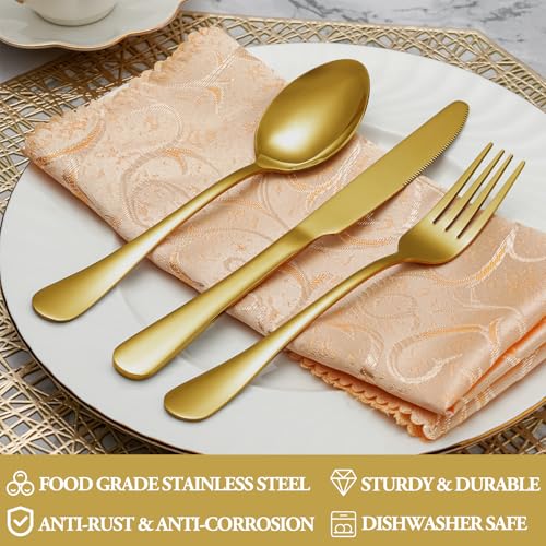16 Piece Gold Dinner Forks Set (16 Count)