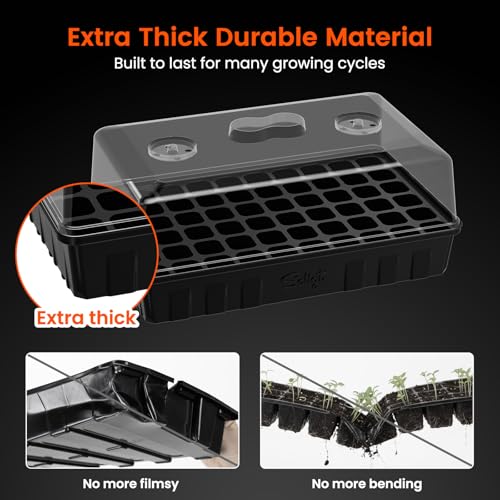 3 Set 60 Cell Seed Starter Kit with Domes (3 Count)