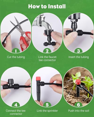 50ft Drip Irrigation System Kit