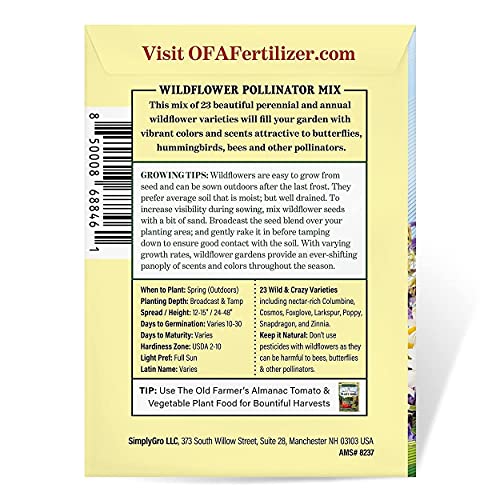 Premium Wildflower Seeds 23 Variety Pollinator Mix