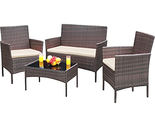 Patio Furniture 4 Pieces Conversation Sets (4 Count)