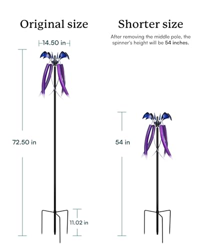 Wind Spinners for Yard Garden (Violet Cascade)