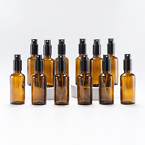 Amber Glass Spray Bottles 2oz (12 Count)
