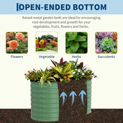 4x2x2ft Galvanized Raised Garden Bed