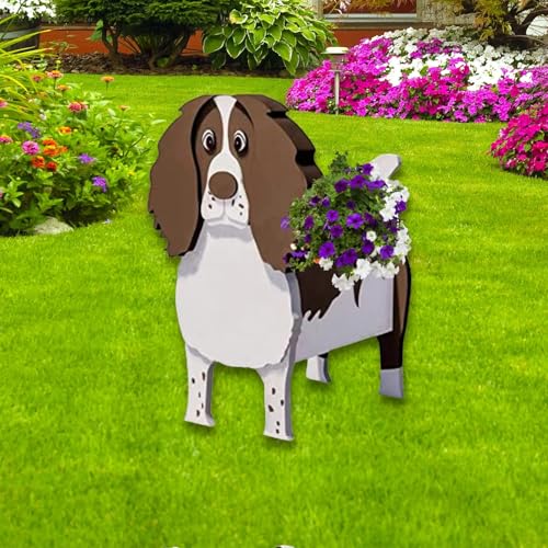 Springer Spaniel Dog Planter Pots