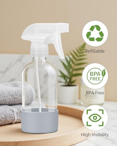 Glass Spray Bottles 8 oz (4 Count)