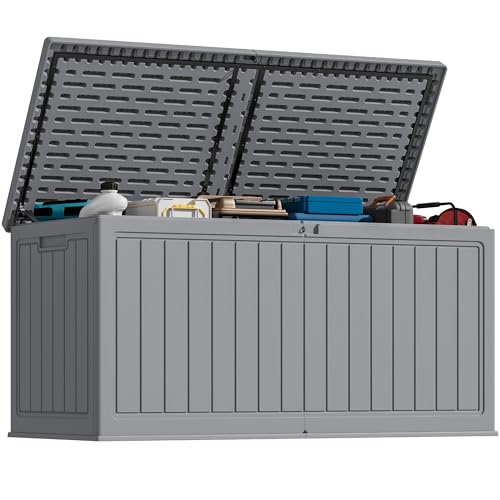 260 Gallon HDPE Outdoor Storage Box (260 Gallon / Light Grey)