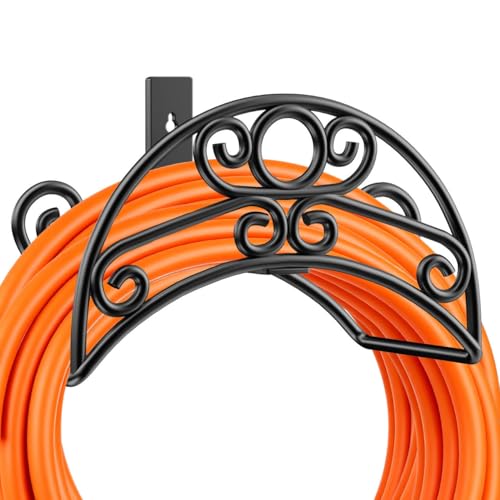 Garden Hose Holder Wall Mount (Deep Black / Standard)