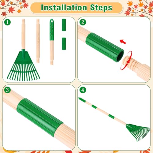 2 Pcs 35'' Kids Rakes for Leaves