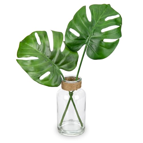 Artificial Plant in Glass Vase with Faux Water