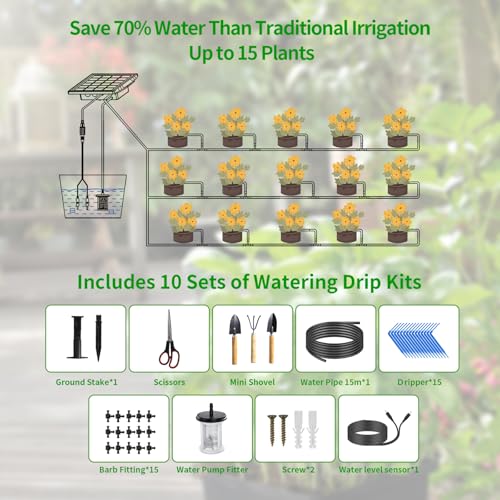 49FT Solar Drip Irrigation System Kit