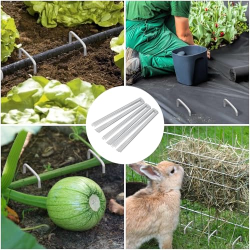 4 Inch 25 Pack Galvanized Landscape Staples 12 Gauge Anti (4 Inch)