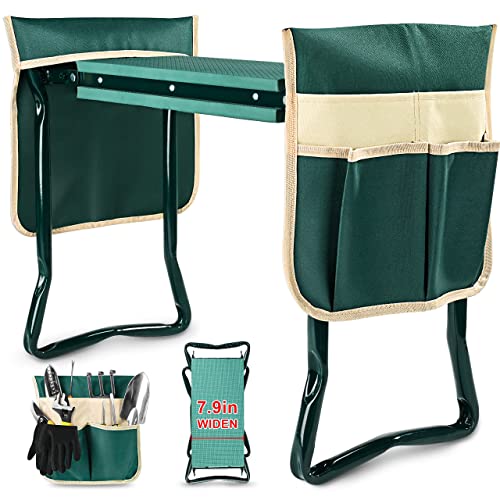 Upgraded Garden Kneeler and Seat with Thicken & Widen Soft Kneeling Pad