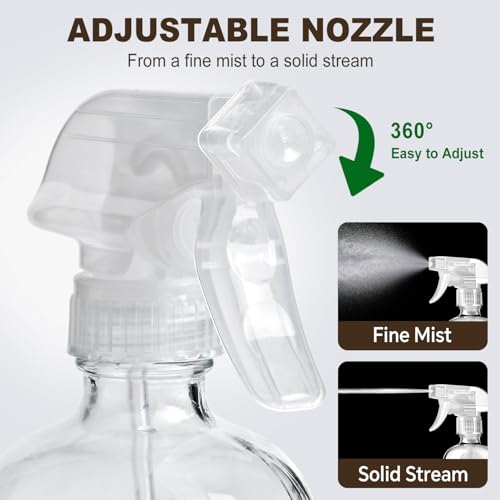 Glass Spray Bottles with Silicone Sleeves (2 Count)