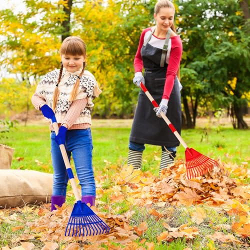 2 Pcs 35'' Kids Rakes for Leaves (4 Count)