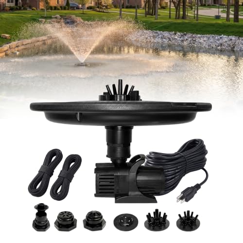 1 3 HP Floating Fountain & Aerator for Ponds and Lakes with 100 ft Cord