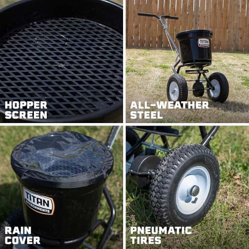 50 lb Professional Fertilizer Push Broadcast Spreader