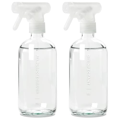 Clear Glass Spray Bottle for Plants (2 Count)