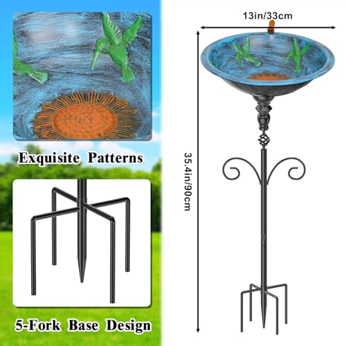 35In Tall Bird Bath for Outside