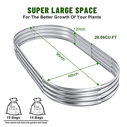 2Pcs Galvanized Steel Raised Garden Bed (2 Count)