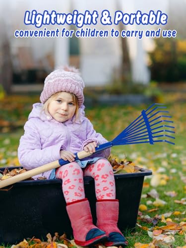 33" Kids Leaf Rake with Gloves