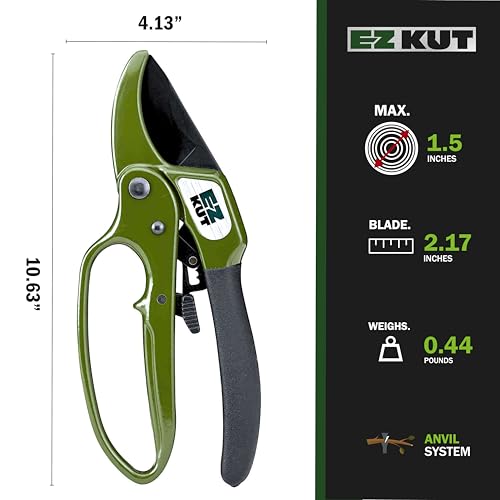 Heavy Duty Pruning Shears Green