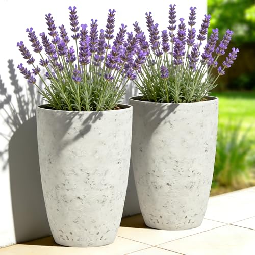 19.5" Tall Resin Planters Set of 2 (2 Count)
