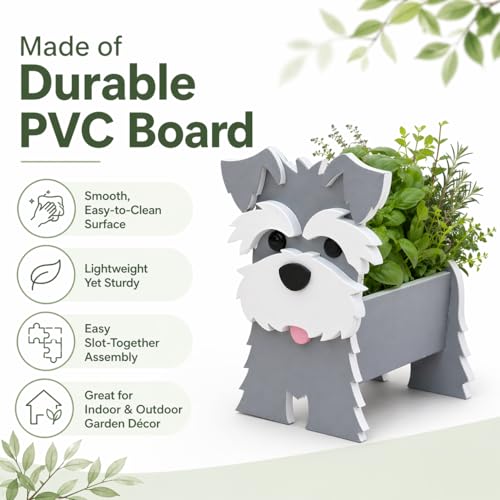 Small Schnauzer Planter Plant Pots Gifts