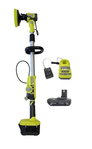ONEAND 18V Cordless TELESCOPING Power Scrubber and Compact Power SCRUBB