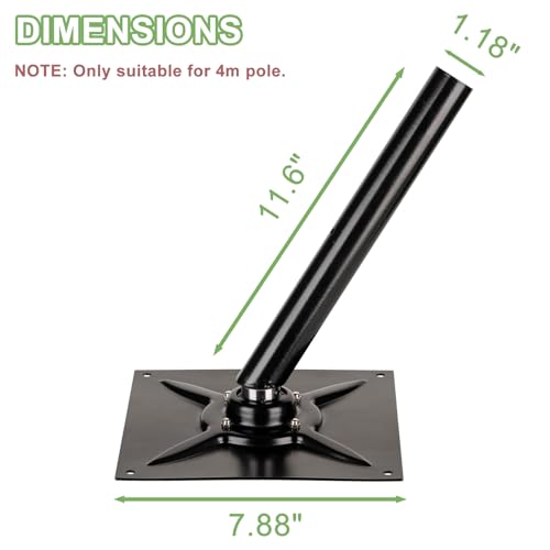 Bird Scarer Kite Rotating Base for Hawk Kite with 13ft Pole