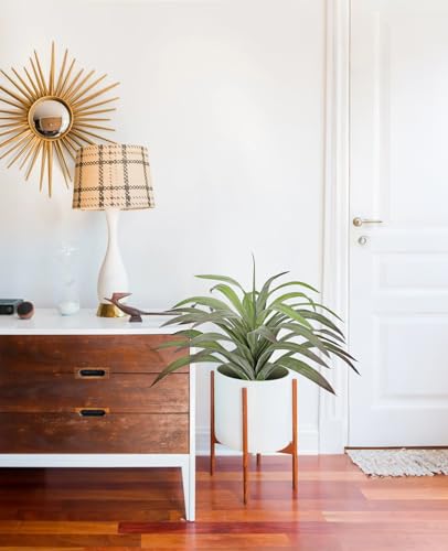 Faux Agave Plant 18.1in Artificial Agave Potted Plant Fake Outdoor Plants for Home Office Living Room Bedroom Kitchen Table Decor