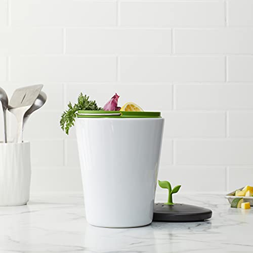 401-420-120 EcoCrock Counter Compost Bin Black and White 3.3 liter 1