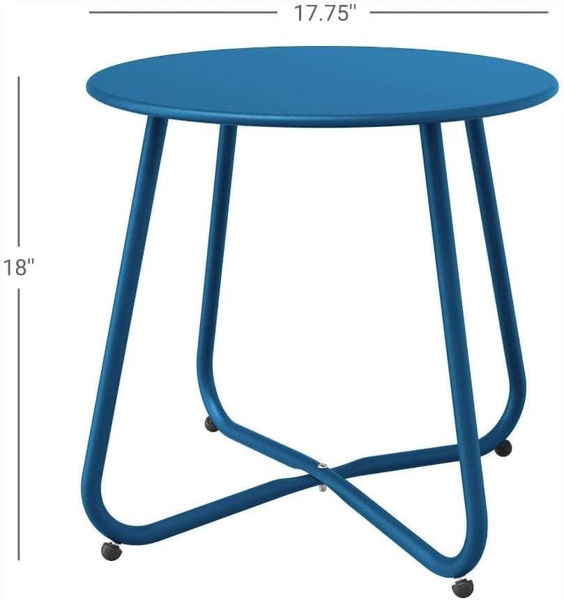 Peacock Blue Patio Side Table