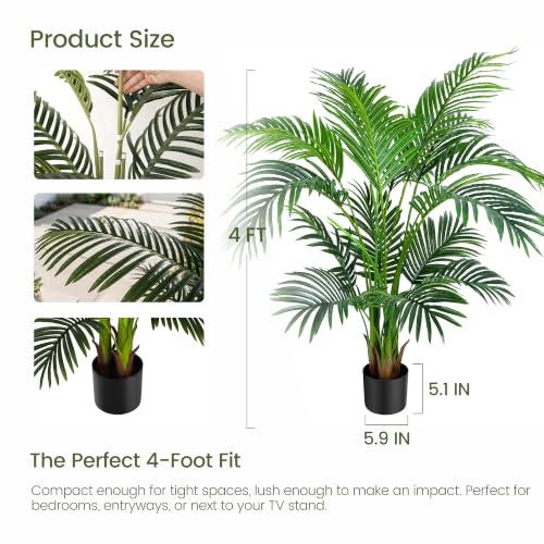 4ft Artificial Areca Palm Tree Plant