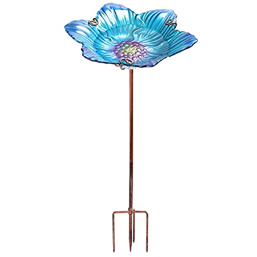 26" Glass Bird Bath