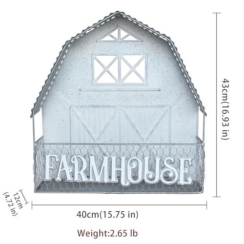 Rustic Farmhouse Barn Wall Plant Holder (Farmhouse White)
