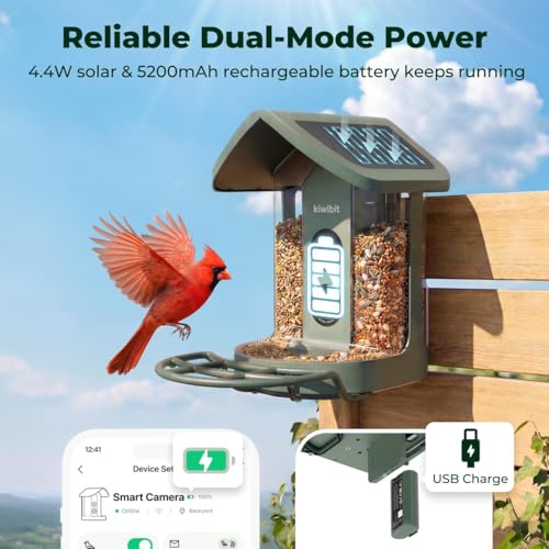 Solar Smart Bird Feeder with Camera