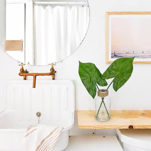 Fake Plants Faux Greenery Stems in Glass Vase with Faux Water (2 Count)