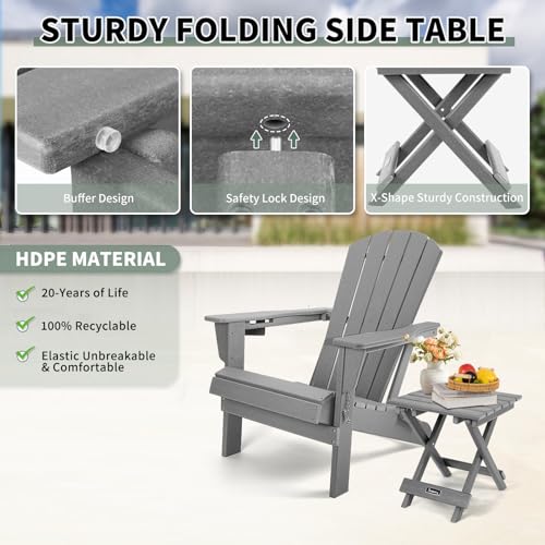 Outdoor Folding Adirondack Side Table