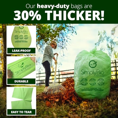 55 Gallon Compostable Trash Bags Flat (55 GAL, 2Mil, Flat-top Bags, 12 Count)