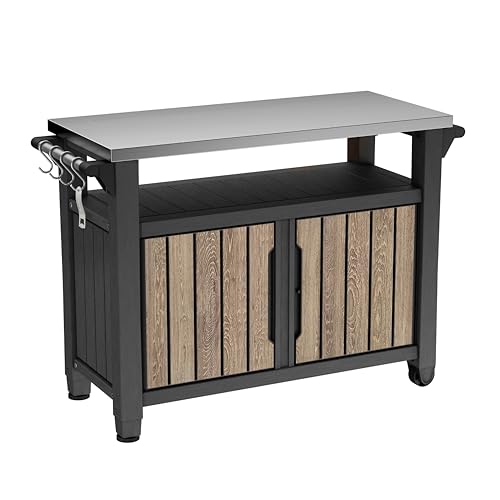 Unity XL Outdoor Entertainment Cart with Wood‑Look Finish (Ashwood)