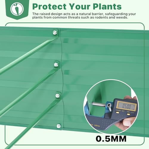 Galvanized Raised Garden Bed for Vegetables Flowers Herbs