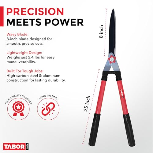 B620A Hedge Shears with Wavy Blade for Trimming Borders